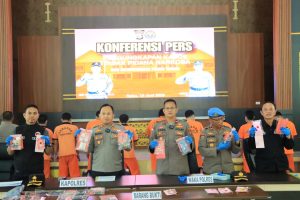 Expose barang bukti hasil tangkapan Polres tiba oleh Kapolres tubaba AKBP Sendi Antoni, S.I.K., M.I.K.,